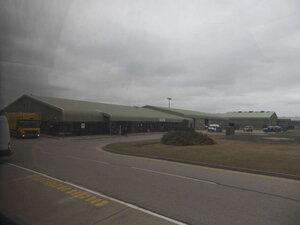 Arrival at Falkland Islands! The airport has a distinctly military vibe, unsurprisingly.