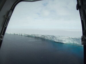 And then, you've reached the edge of the continent. But you haven't really, because this is still floating ice!