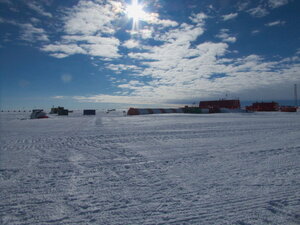 The temporary camp at Halley VI, still our home even though the modules have gone. Why? The science has yet to move (that's the task for 2017-18, for which I ended up becoming science coordinator, whoops!)