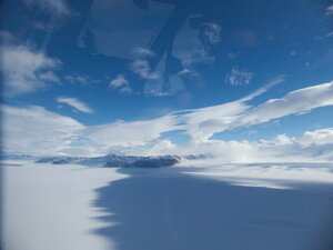 As we located the best spot for the landing site, the sky was insanely impressive over George VI Sound.