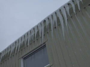 These icicles get pretty long, so best not to stand under them!