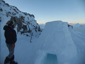A bit of recreation, our dive officer made an igloo!