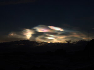 The iridescence of the clouds again astounds in the twilights of winter.