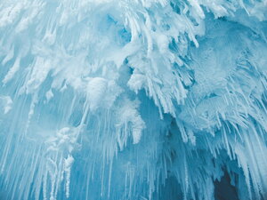 Ice stalactites make for wonderful formations.